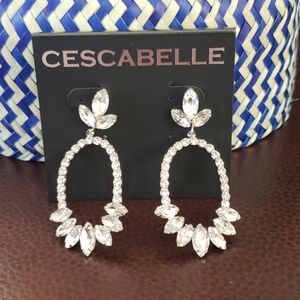 *Sale 3/$25* Silver Tone Clear Crystal Earrings